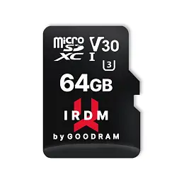 Sezónní Sleva GOODRAM microSDXC karta 64GB IRDM (R:100/W:70 MB/s), UHS-I Class 10, U3, V30 + Adapter