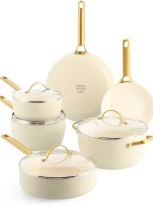 GreenPan Padova Sada nádobí 10ks, Cream White Finální Výprodej