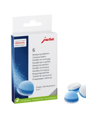 Třífázové čisticí tablety 6ks pro kávovary Jura Časově Omezené
